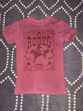 Womens Texas Rodeo Graphic Tee - Dusty Rose